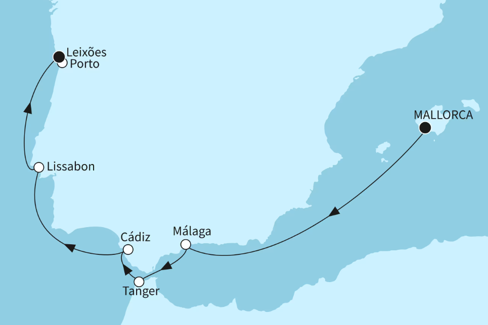 Mein Schiff Westliches Mittelmeer-Kreuzfahrt 2027: Iberische Sonnenseiten Mein Schiff Westliches Mittelmeer-Kreuzfahrt 2027: Iberische Sonnenseiten