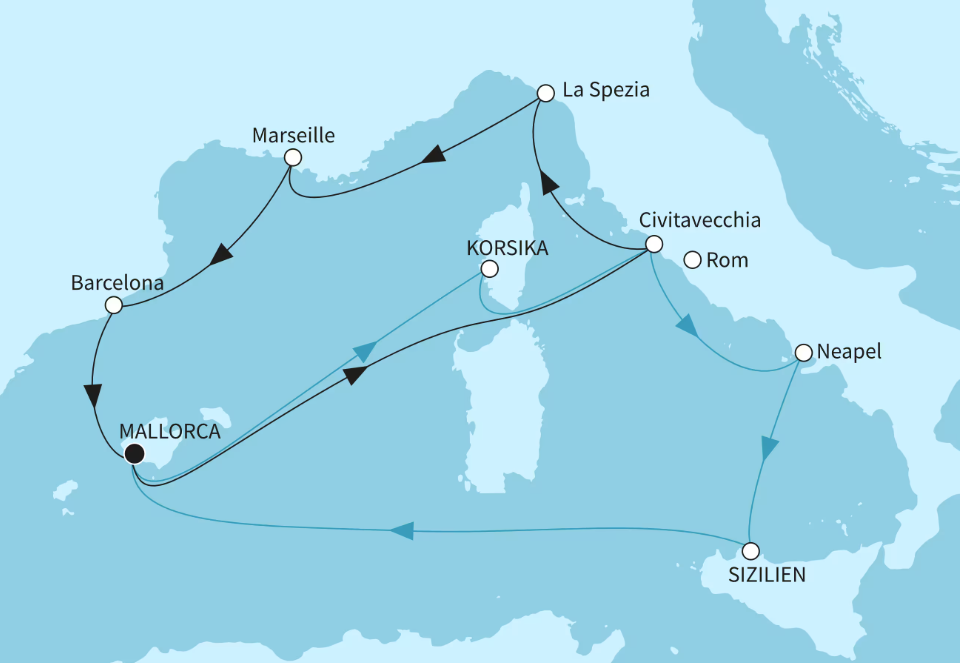 Mein Schiff Westliches Mittelmeer-Kreuzfahrt 2027: La dolce vita und große Momente Mein Schiff Westliches Mittelmeer-Kreuzfahrt 2027: La dolce vita und große Momente
