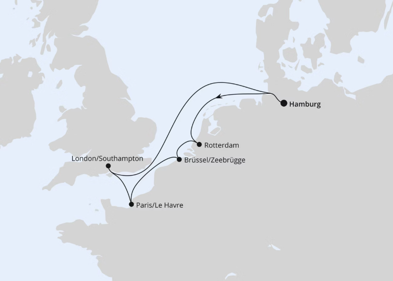 AIDA Westeuropa-Kreuzfahrt 2026: Metropolen ab Hamburg