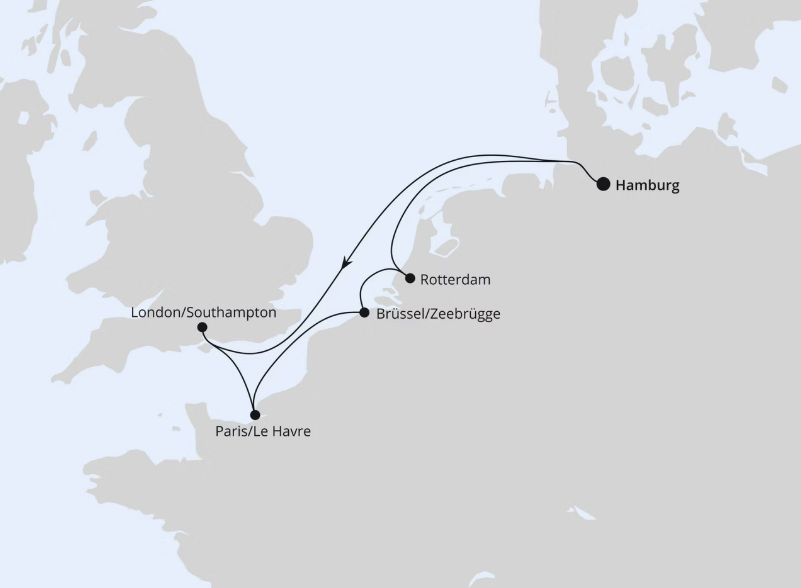 AIDA Westeuropa-Kreuzfahrt 2027: Metropolen ab Hamburg