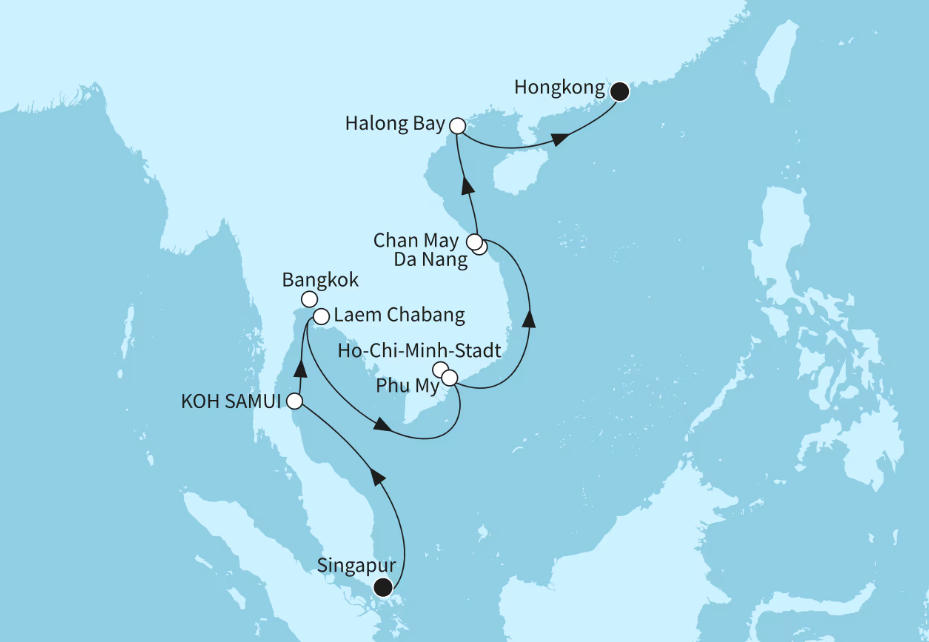 Mein Schiff Asien-Kreuzfahrt 2026: Südostasien und Vietnam Mein Schiff Asien-Kreuzfahrt 2026: Südostasien und Vietnam