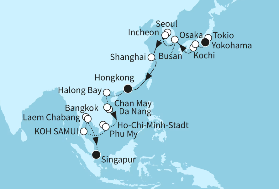 Mein Schiff Asien-Kreuzfahrt 2027: Faszination Asien Mein Schiff Asien-Kreuzfahrt 2027: Faszination Asien