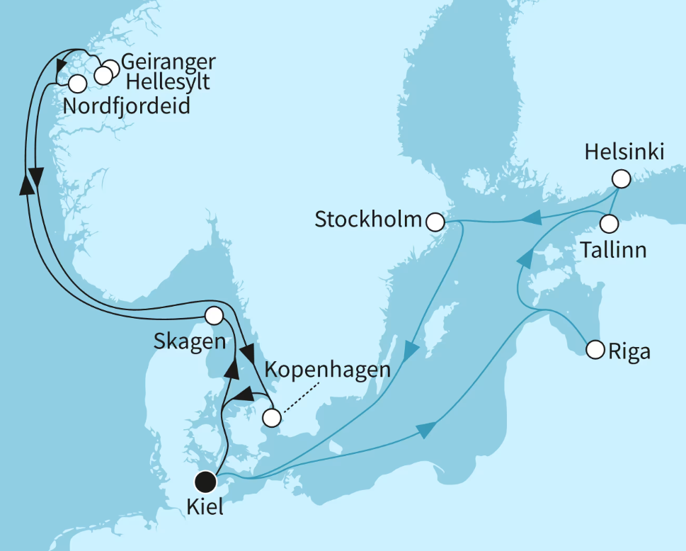 Mein Schiff Norwegen-Kreuzfahrt 2027: Fjordwelten und Ostseeperlen 2 Mein Schiff Norwegen-Kreuzfahrt 2027: Fjordwelten und Ostseeperlen 2