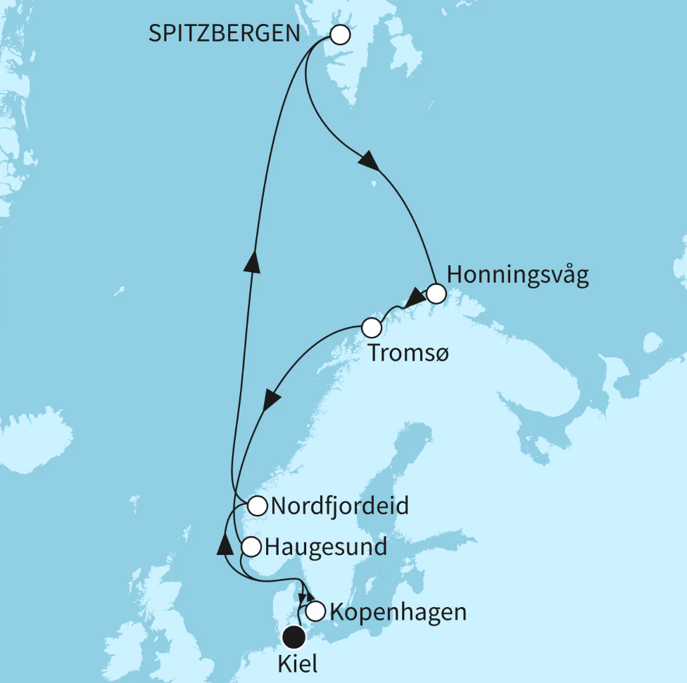 Mein Schiff Norwegen-Kreuzfahrt 2027: Sehnsuchtsziel Spitzbergen Mein Schiff Norwegen-Kreuzfahrt 2027: Sehnsuchtsziel Spitzbergen