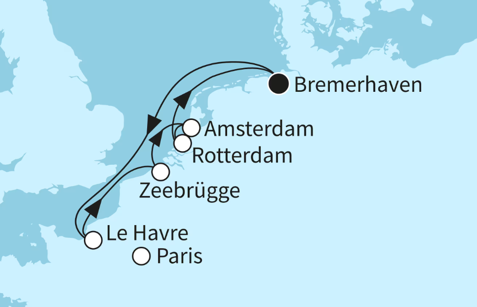 Mein Schiff Westeuropa-Kreuzfahrt 2026: Savoir-vivre in Frankreich und Belgien Mein Schiff Westeuropa-Kreuzfahrt 2026: Savoir-vivre in Frankreich und Belgien