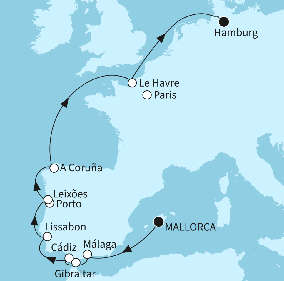 Mein Schiff Westeuropa-Kreuzfahrt 2027: Europas Westküste 2 Mein Schiff Westeuropa-Kreuzfahrt 2027: Europas Westküste 2