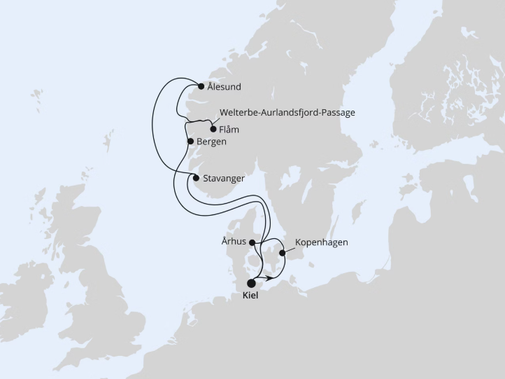 AIDA Norwegen-Kreuzfahrt 2027: Dänemark & Norwegen ab Kiel