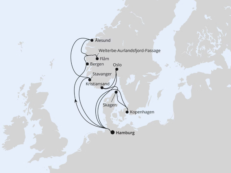 AIDA Norwegen-Kreuzfahrt 2027: Große Skandinavien-Reise ab Hamburg 1