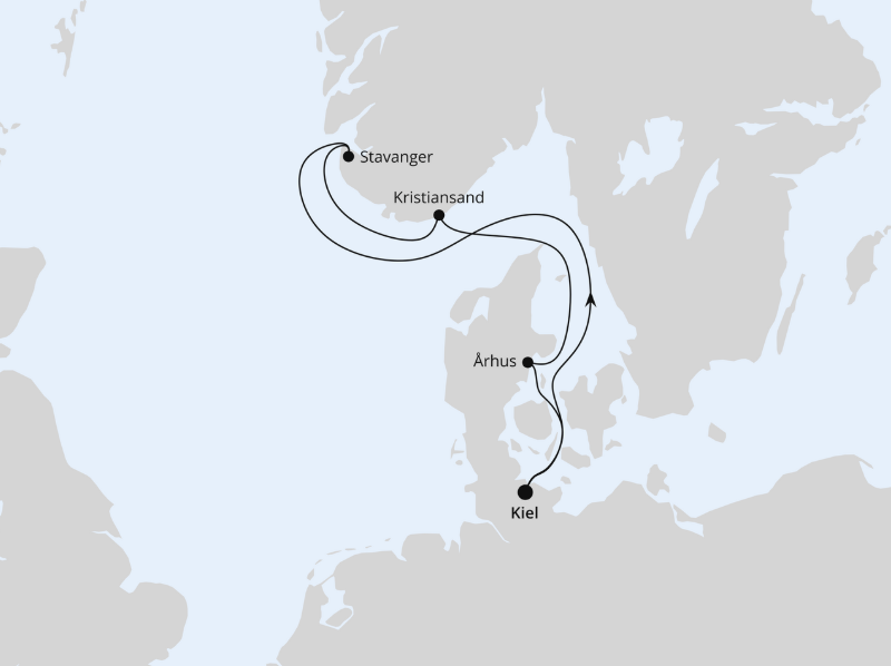 AIDA Norwegen-Kreuzfahrt 2027: Kurzreise nach Südnorwegen ab Kiel