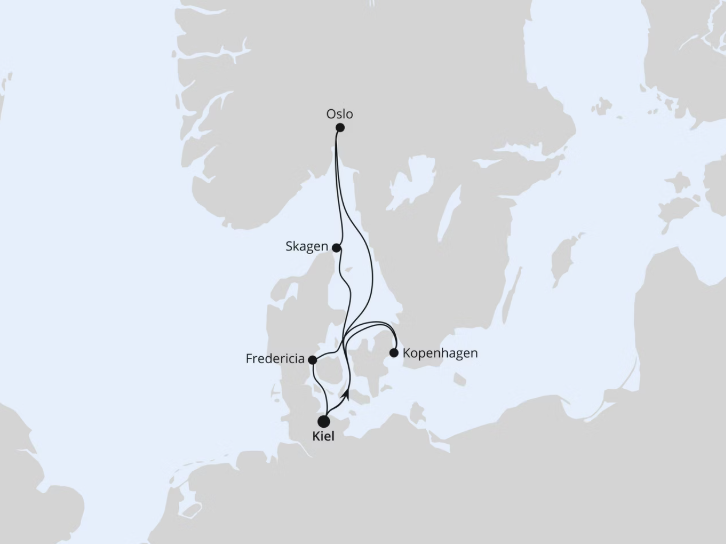 AIDA Norwegen-Kreuzfahrt 2027: Skandinavien mit Oslo ab Kiel